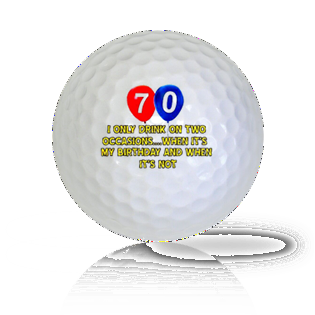 Happy 70th Birthday Golf Balls - Found Golf Balls