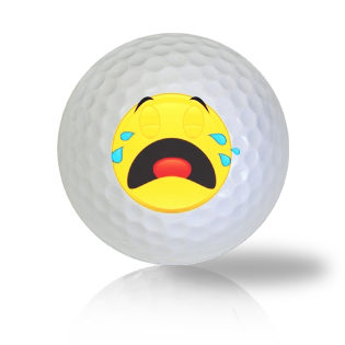 Crying Hard Emoticon Golf Balls Used Golf Balls - Foundgolfballs.com