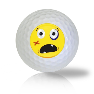 Hard Hurt Emoticon Golf Balls Used Golf Balls - Foundgolfballs.com