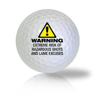 Warning Really Funny Golf Balls