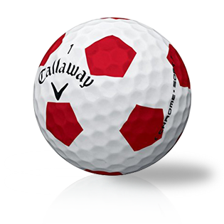 Callaway Chrome Soft X Truvis Red & White used golf balls Callaway Chrome Soft X Truvis Red & White used golf balls