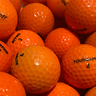 Bulk Assorted Orange Mix Used Golf Balls - Foundgolfballs.com