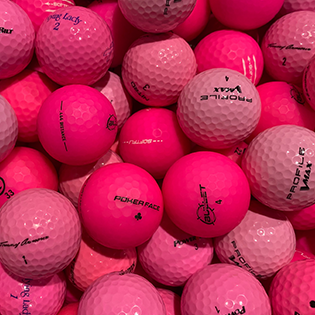 Assorted Pink Mix Used Golf Balls - Foundgolfballs.com