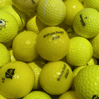 Bulk Assorted Yellow Mix Used Golf Balls - Foundgolfballs.com
