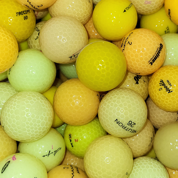 Assorted Yellow Crystal Mix Used Golf Balls - Foundgolfballs.com