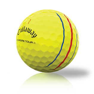 Custom Callaway Chrome Tour Triple Track Yellow 2024 Used Golf Balls - Foundgolfballs.com
