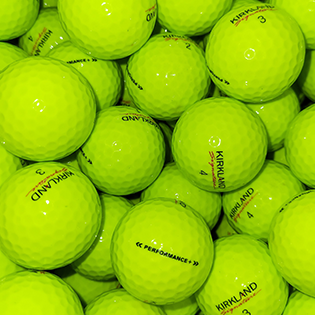Kirkland Signature 3-Piece Yellow Used Golf Balls - Foundgolfballs