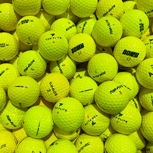 Custom Top Flite Yellow Mix Used Golf Balls - Foundgolfballs.com