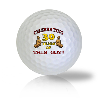 Happy 30th Birthday Golf Balls - Found Golf Balls