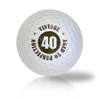 Happy 40th Birthday Golf Balls - Found Golf Balls