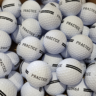 Bulk Black Stripe Practice Range Balls Used Golf Balls - Foundgolfballs.com