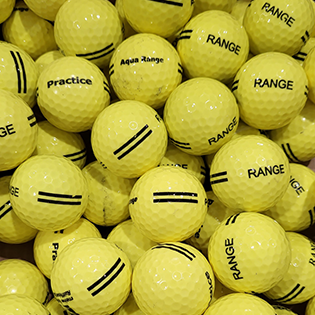 Bulk Yellow Practice Range Balls Used Golf Balls - Foundgolfballs.com