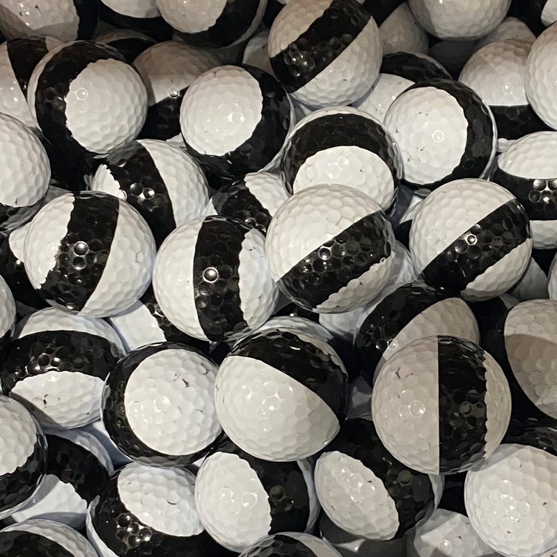 Bulk Black Stripe Range Balls Used Golf Balls - Foundgolfballs.com