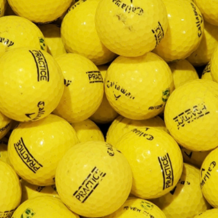 Bulk Callaway Yellow Practice Range Balls Used Golf Balls - Foundgolfballs.com
