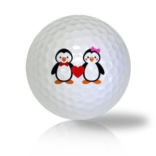 Cute Penguin Couple Golf Balls Used Golf Balls - Foundgolfballs.com