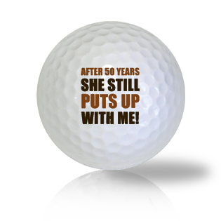 Funny 50 Years Anniversary Golf Balls Used Golf Balls - Foundgolfballs.com