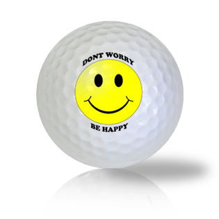 Don't Worry...Be Happy! Emoticon Golf Balls Used Golf Balls - Foundgolfballs.com