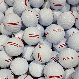 Bulk Red Stripe Practice Range Balls Used Golf Balls - Foundgolfballs.com