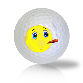 Cigar Smoking Emoticon Golf Balls Used Golf Balls - Foundgolfballs.com