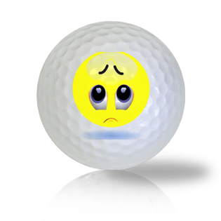 Worried And Stressed Emoticon Golf Balls Used Golf Balls - Foundgolfballs.com