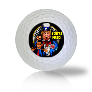 Donald Trump Fires Barack Obama Logo Golf Balls Used Golf Balls - Foundgolfballs.com