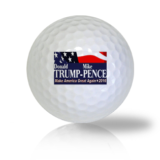 Donald Trump and Mike Pence Campaign Flag Golf Balls Used Golf Balls - Foundgolfballs.com