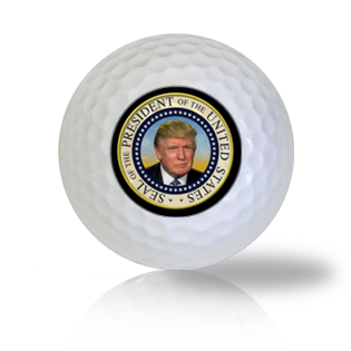 Donald Trump Stern Look Presidential Seal Golf Balls Used Golf Balls - Foundgolfballs.com