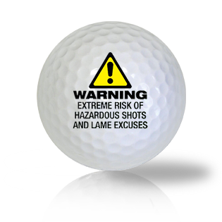 Warning Really Funny Golf Balls Used Golf Balls - Foundgolfballs.com