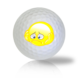 Down In The Dumps & Worried Emoticon Golf Balls Used Golf Balls - Foundgolfballs.com