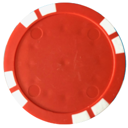 Personalized Poker Chips - Solid Red Used Golf Balls - Foundgolfballs.com