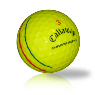 Custom Callaway Chrome Soft X Triple Track Yellow Used Golf Balls - Foundgolfballs.com