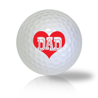 I Love Dad Golf Balls - Found Golf Balls