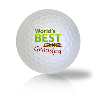 World's Best Grandpa Golf Balls - Found Golf Balls