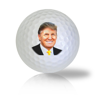 Donald Trump President in a Gold Tie Golf Balls Used Golf Balls - Foundgolfballs.com