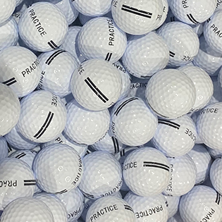 Bulk NEW Black Stripe Practice Range Balls Used Golf Balls - Foundgolfballs.com